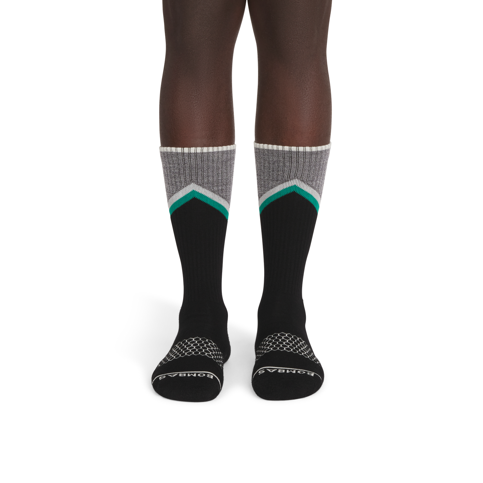 Merino Wool Blend Calf Socks - black MO1 [10043]