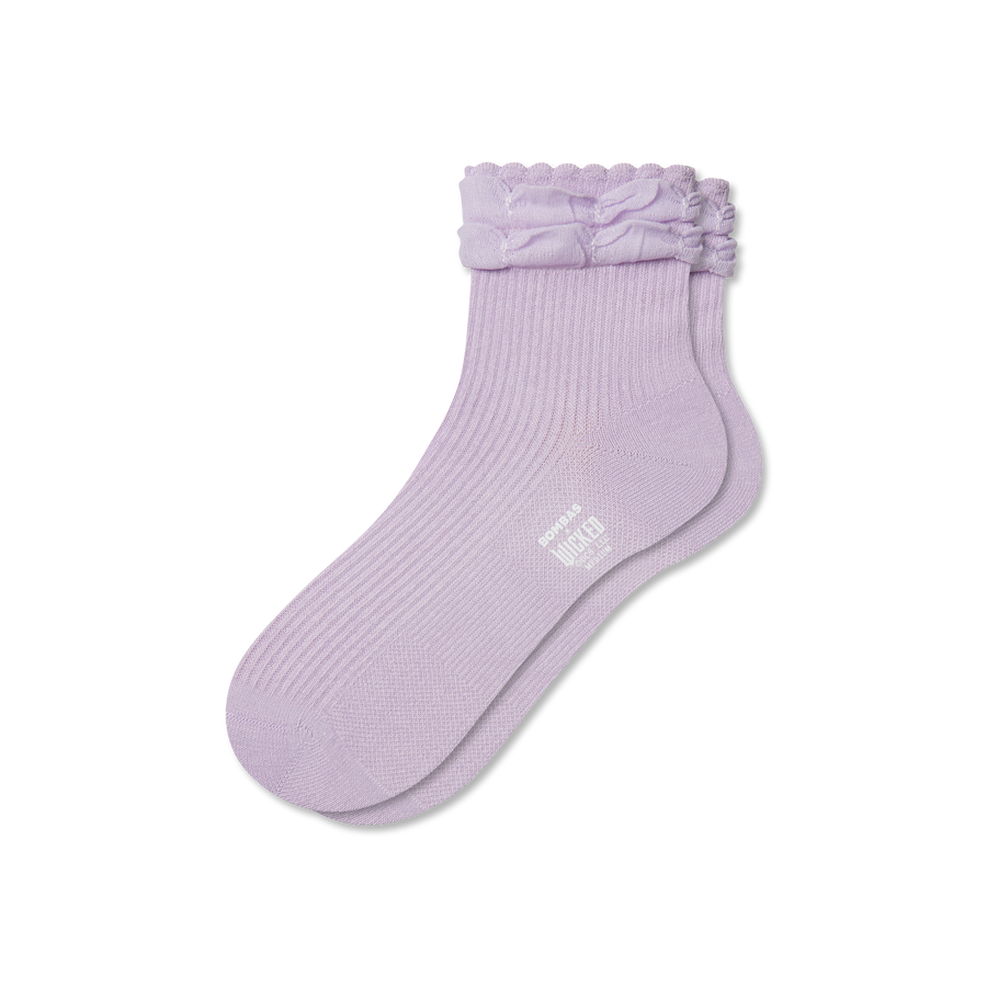 Wicked x Bombas Ruffle Quarter Socks - Fresh Court Support