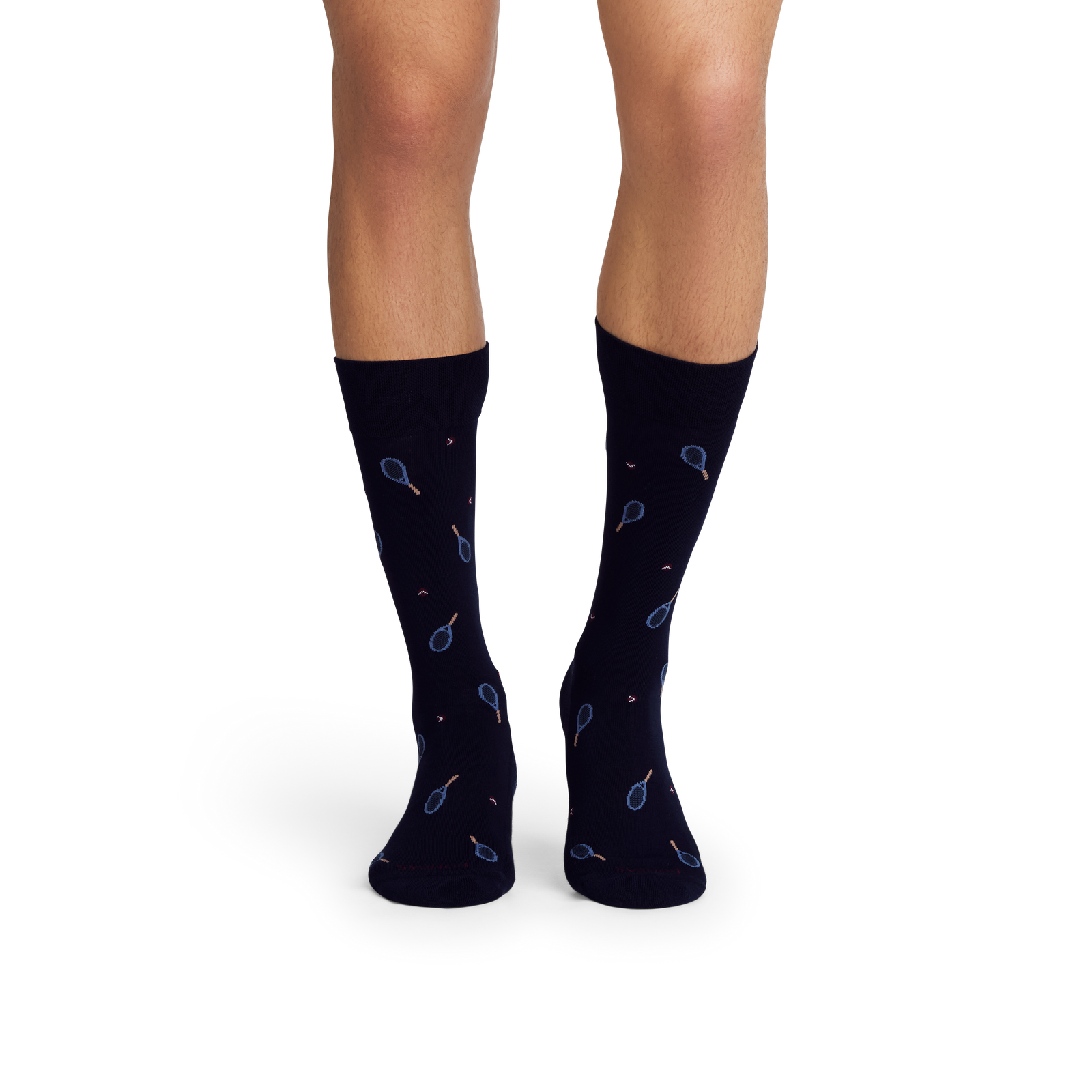 Dress Calf Socks - Navy Racquet MO1 [10078]