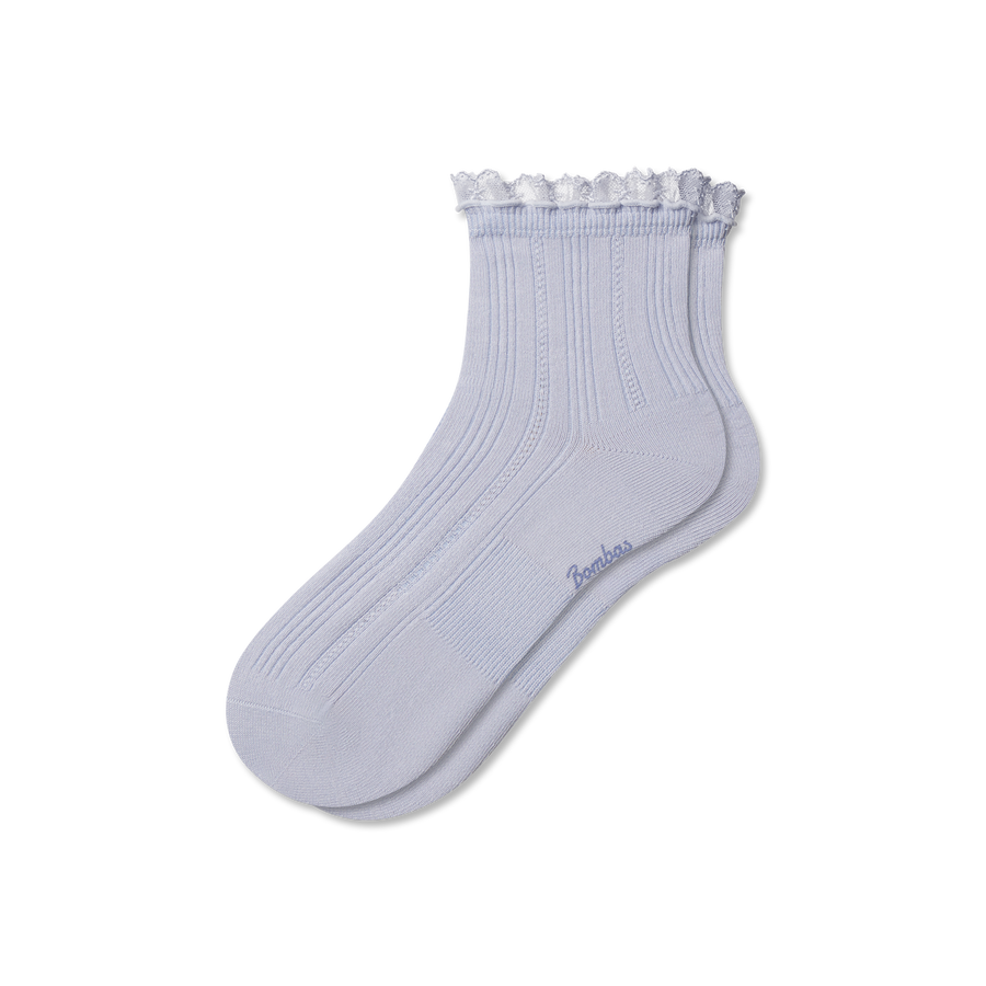 Women's Ruffle Lace Quarter Socks - Fresh Lounge Move