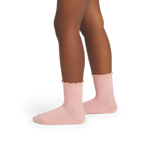 Ruffle Rib Calf Socks - shell pink JO1 [10095]