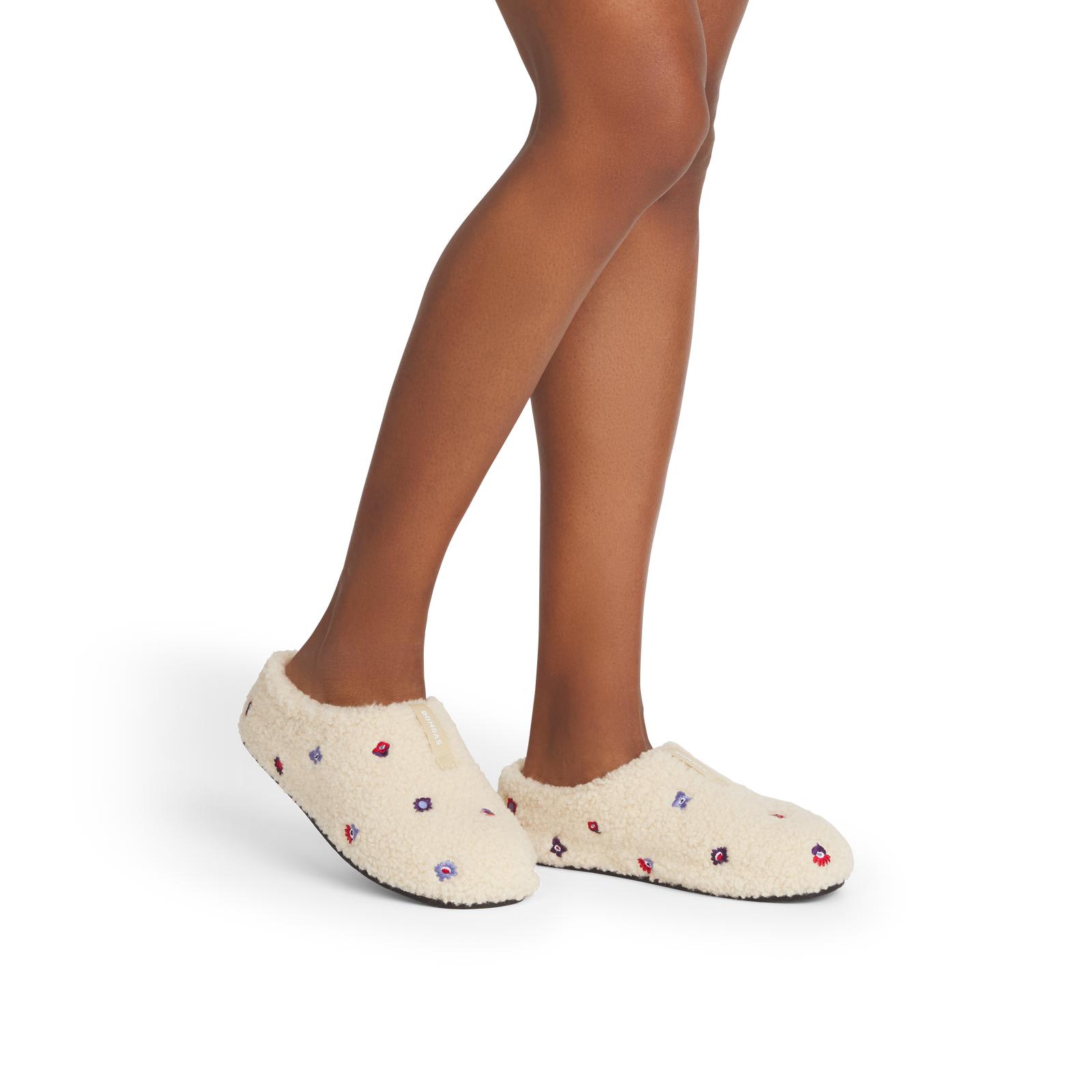 Women's Floral Embroidery Sunday Slipper - Cream WO1 [10098]