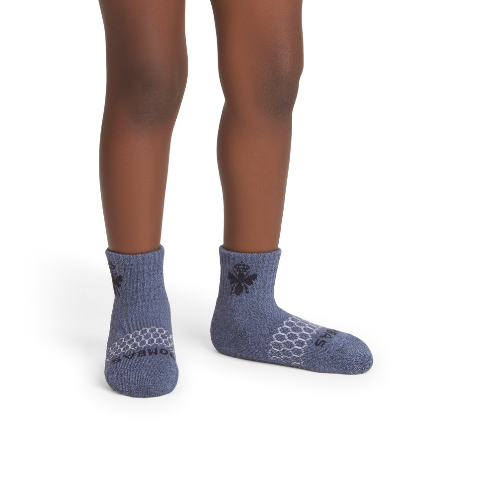 Toddler Gripper Calf Socks -oyster blue TO1 [10122]