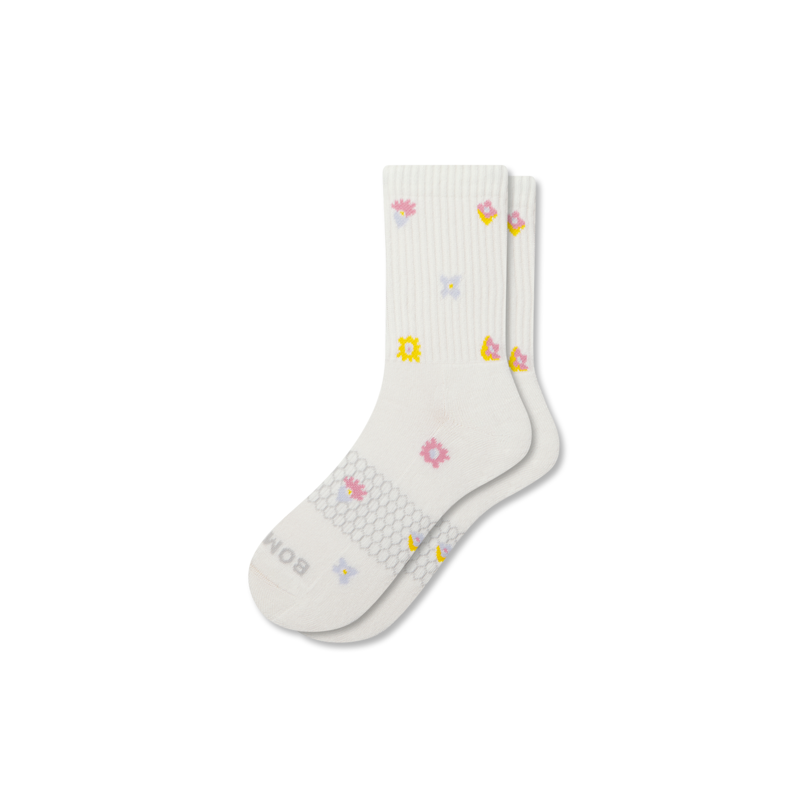 Women’s Garden Party Half Calf Sock -soft white L [10149]