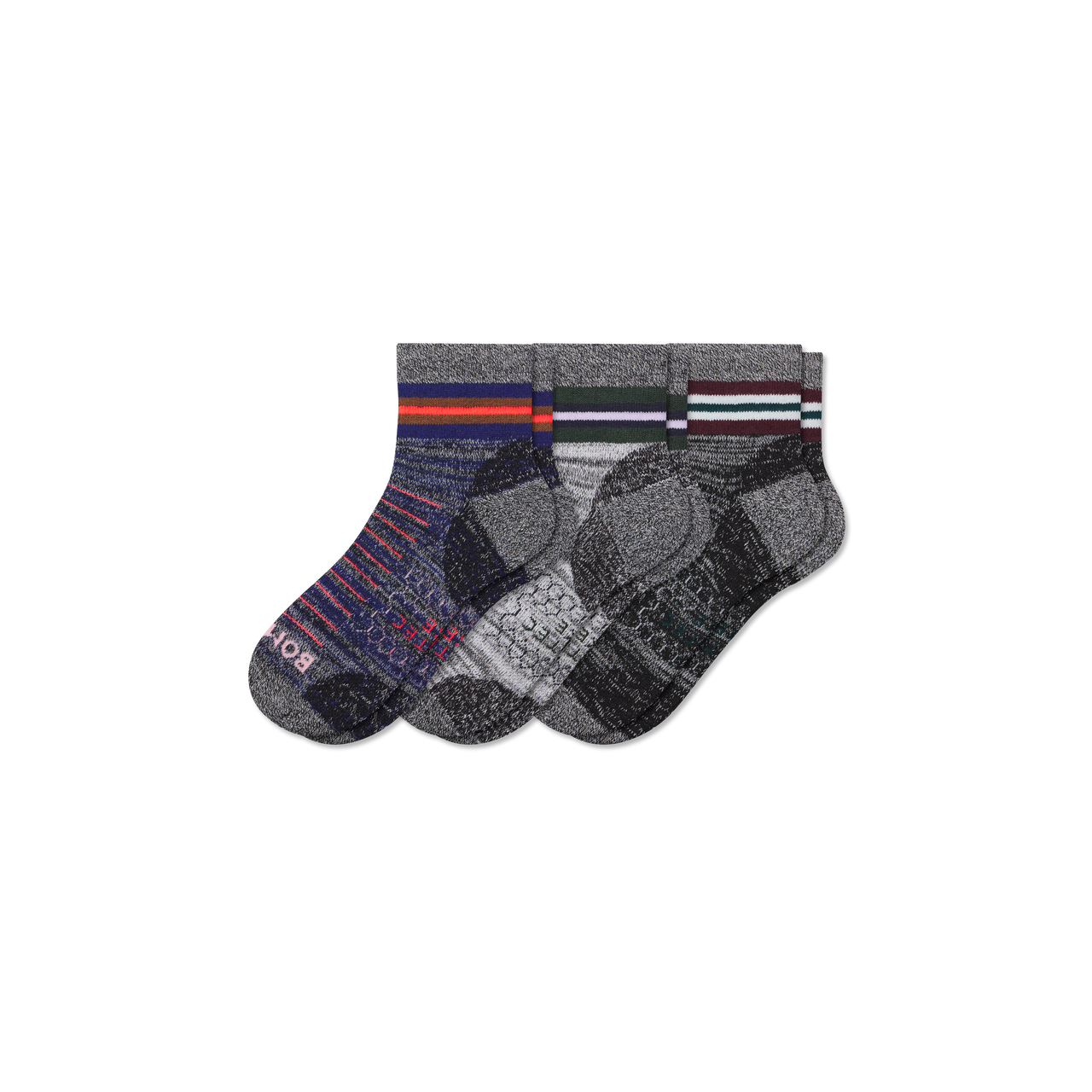 Men's Hiking Quarter Sock 3-Pack - L [10204]