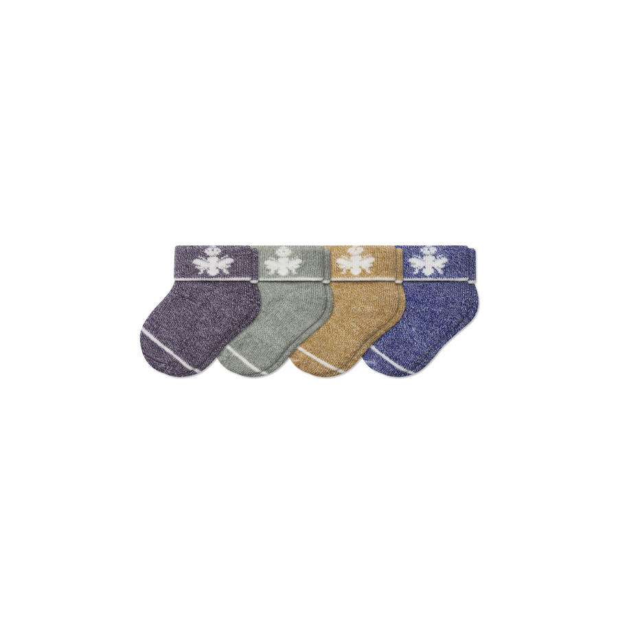 Baby Merino Wool Blend Calf Sock 4-Pack (0-6 Months) - Everyday Home Rotation