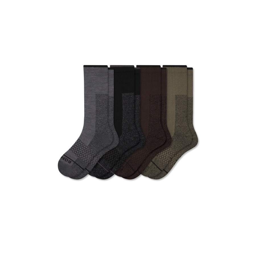 Women's Ultra Strong Merino Blend Calf Sock 4-Pack - Cushion Court Step