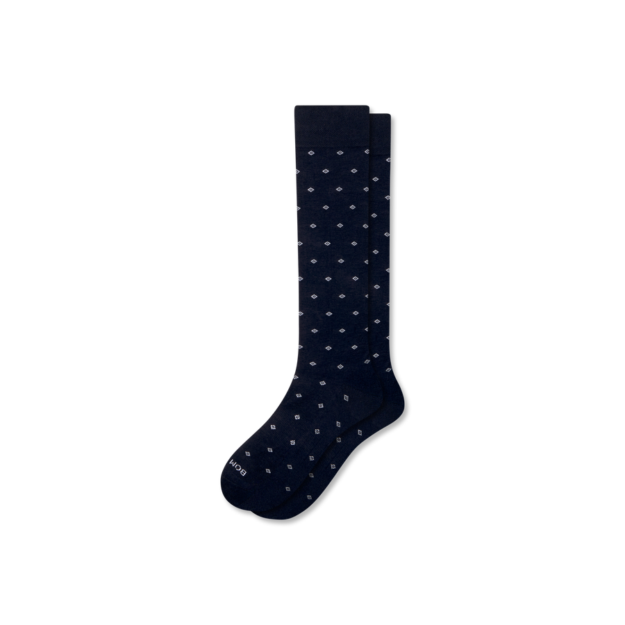 Men's Dress Over the Calf Socks - Cozy Crew Step
