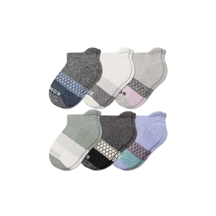 Junior Tri-Block Ankle Sock 6-Pack - Trail Office Rotation