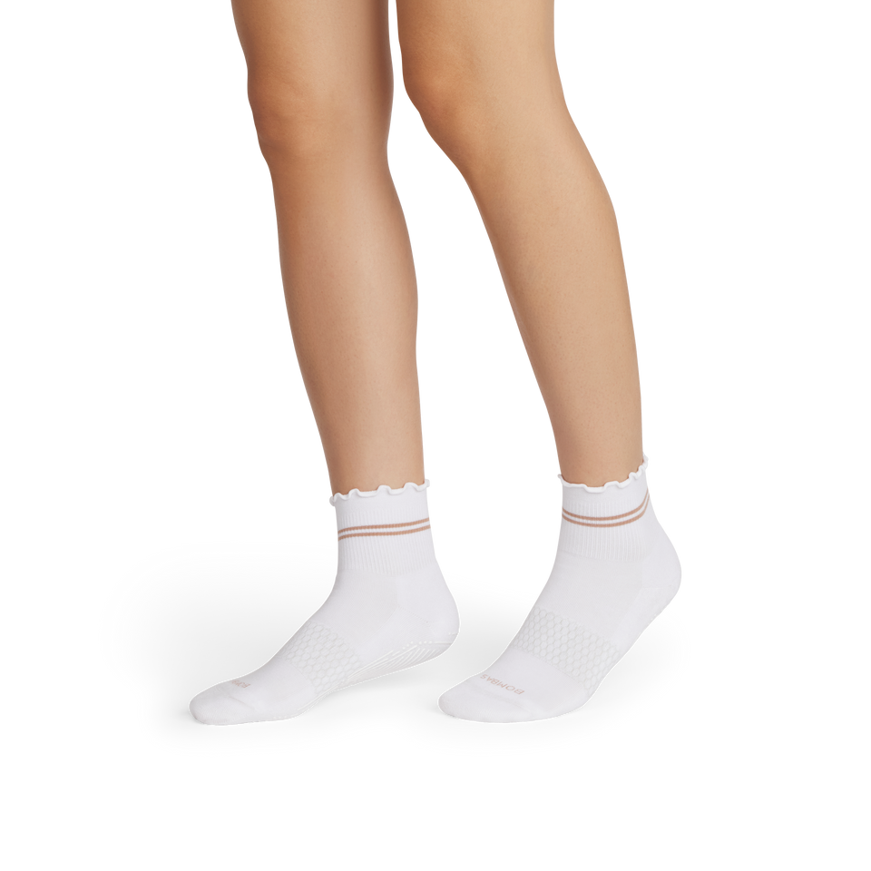 Studio Gripper Quarter Socks - white WO1 [10351]