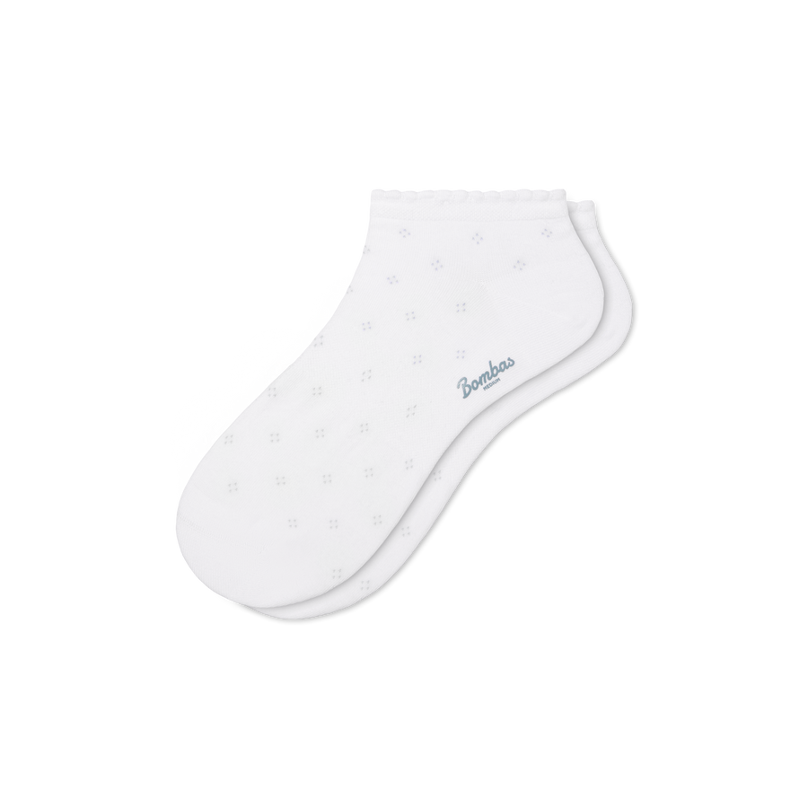 Women’s Scallop Lightweight Ankle Socks - Run No Show Support