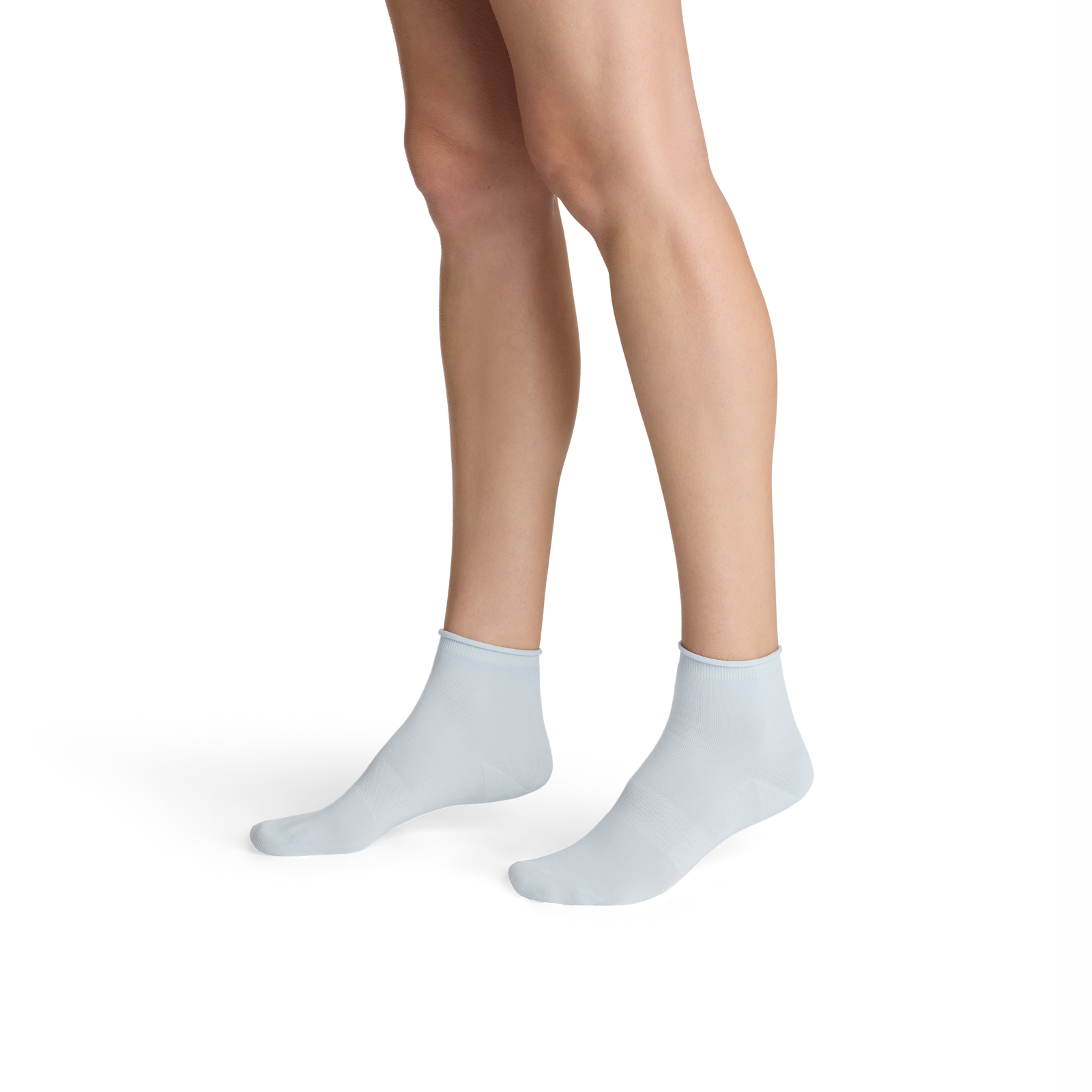 Lightweight Roll Top Quarter Socks - cloud mist WO1 [10425]