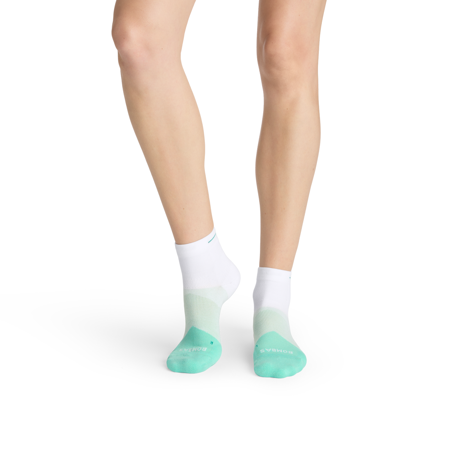Run Quarter Socks - white cayman green WO2 [10451]