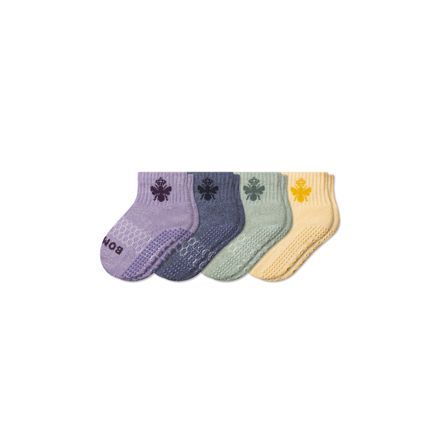 Toddler Marl Gripper Calf Sock 4-Pack - Comfort Low Cut Step