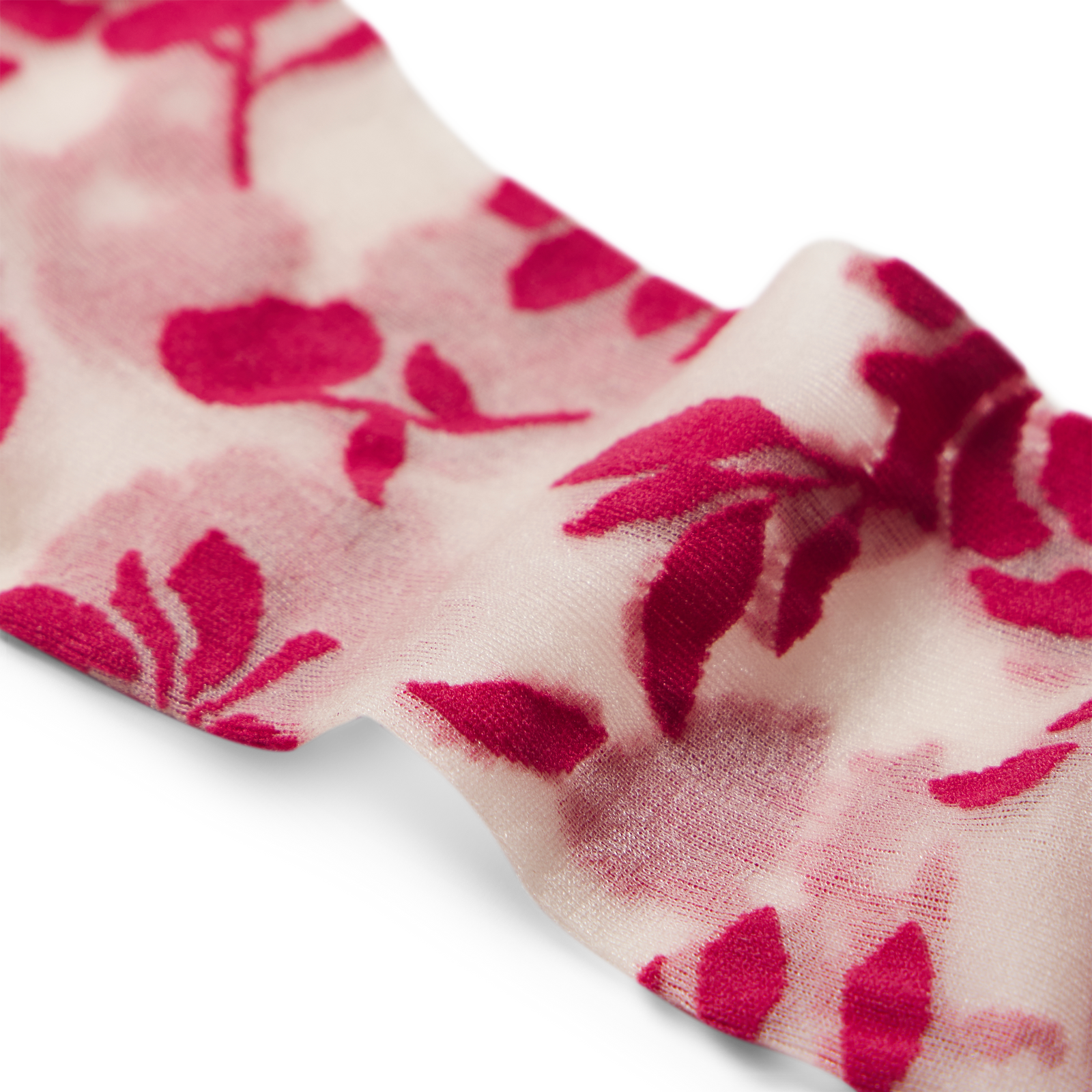 Women's Sheer Garden Party Quarter Socks - pomegranate Detail [10512]