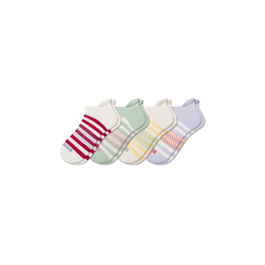 Youth Stripes Ankle Sock 4-Pack - Weekend Shift Support