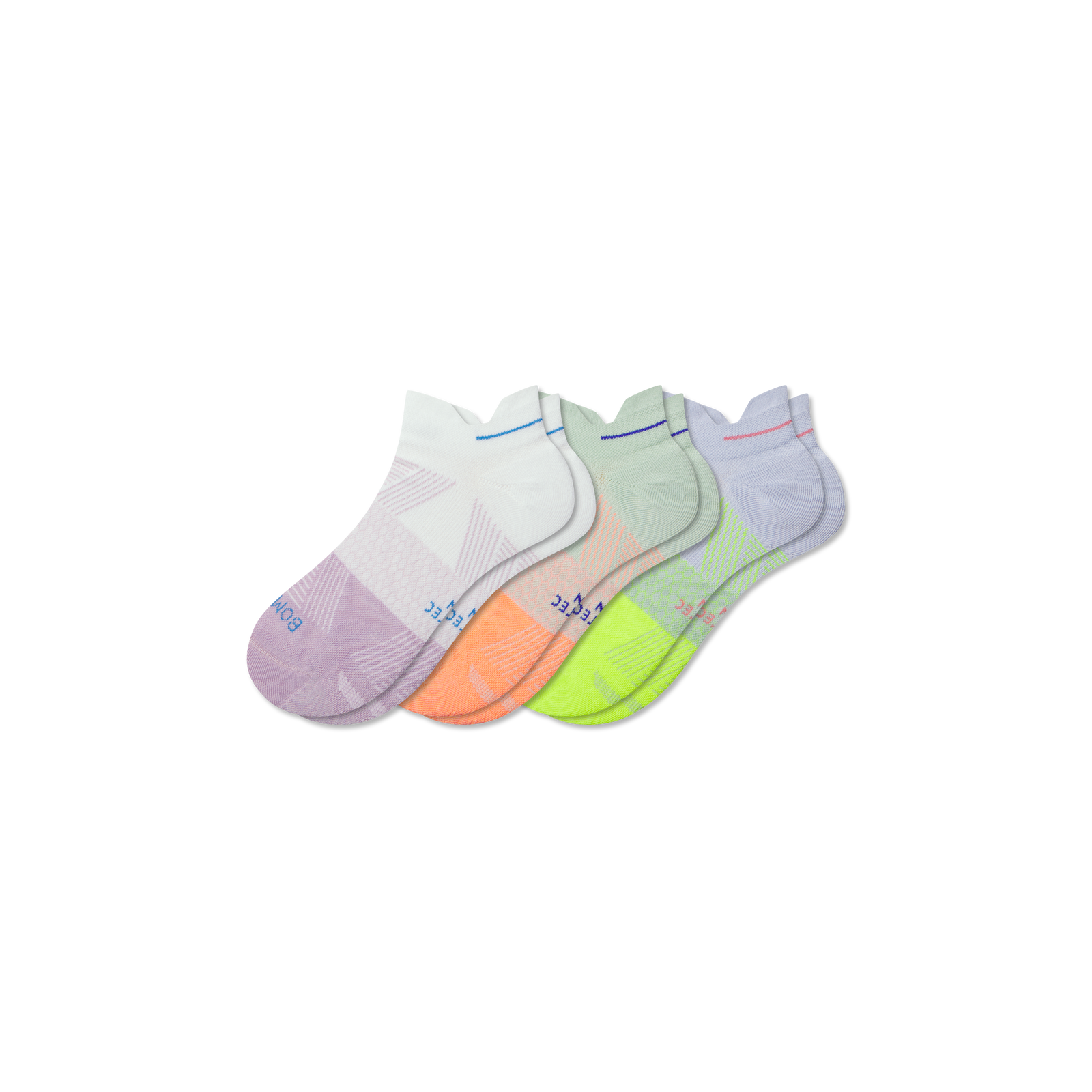 Women's Run Ankle Sock 3-Pack - sky blue mix L [10568]