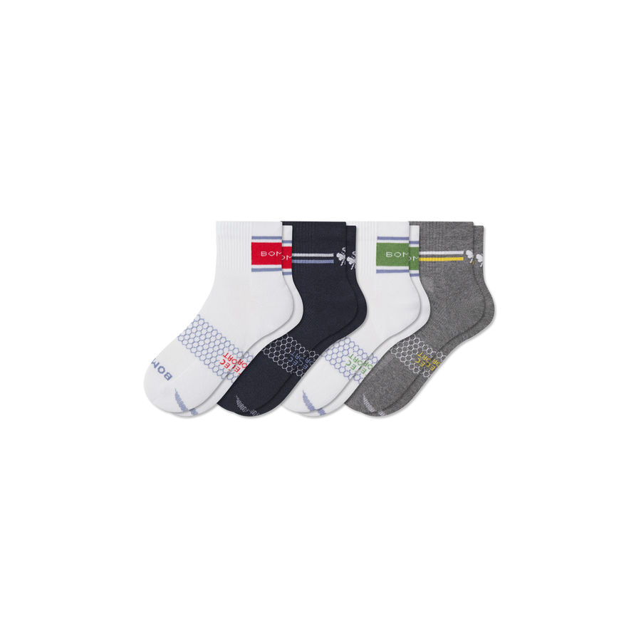 Men's All Sport Quarter Sock 4-Pack - Steady Low Cut Comfort