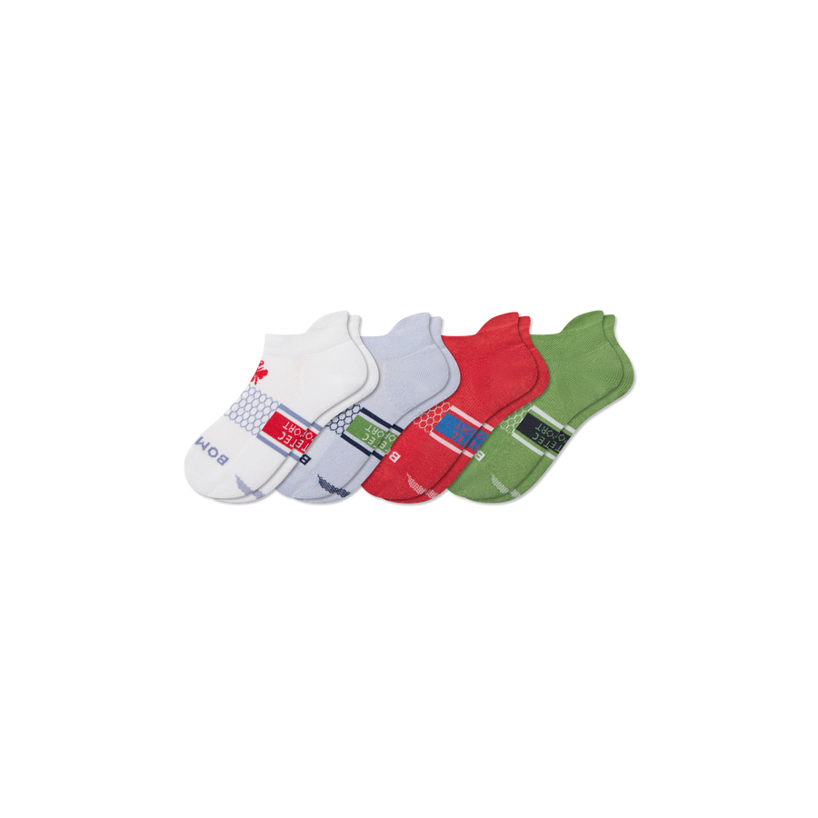 Youth All Sport Ankle Sock 4-Pack - Breathable Court Support