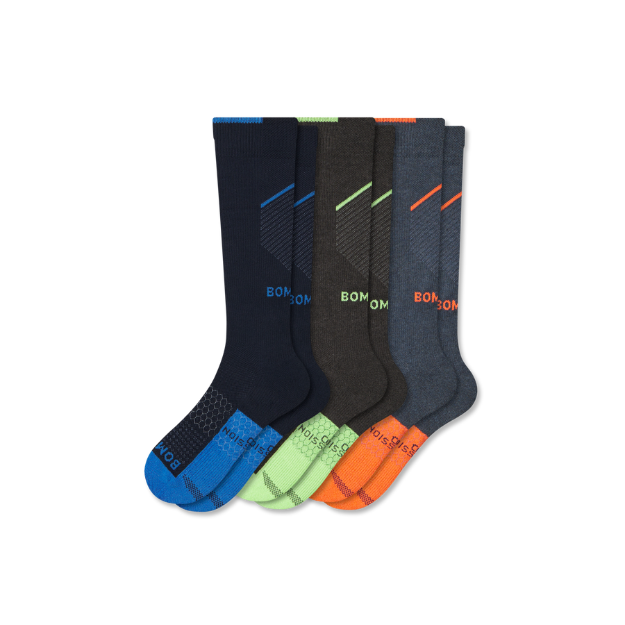 Men's Performance Compression Knee High Sock 3-Pack (20-30mmHg) - Performance Court Fit