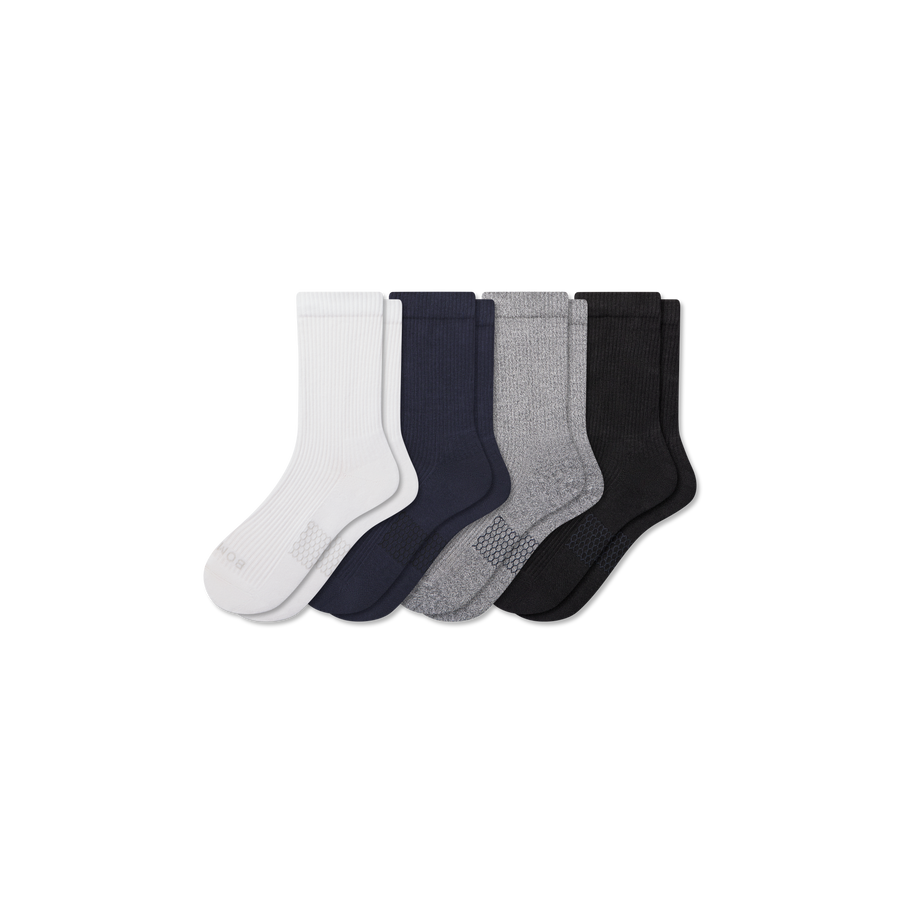 Men's Modern Rib Half Calf Sock 4-Pack - Run Office Fit