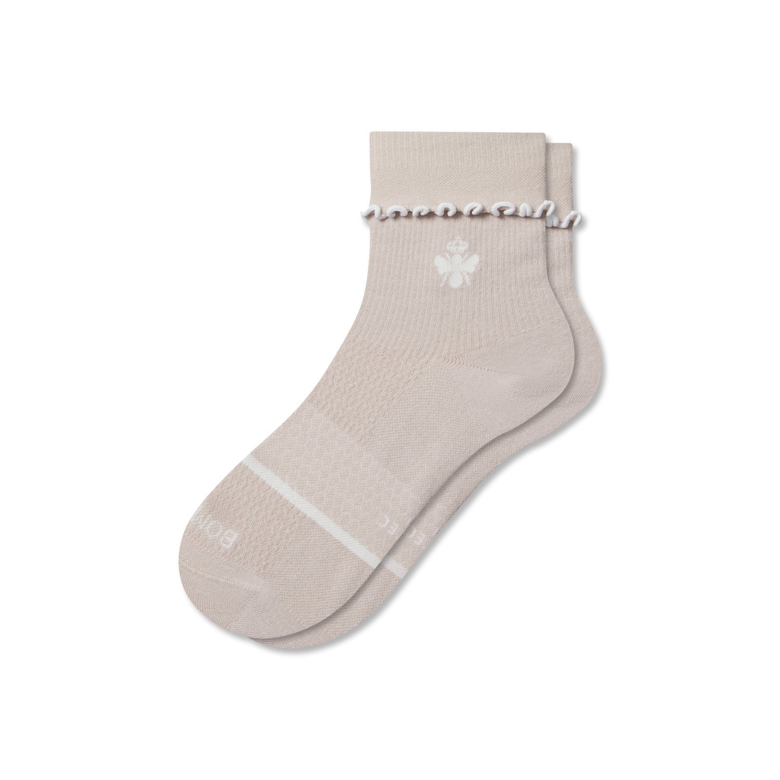 Ruffle Athletic Half Calf Socks - birchwood L2 [10942]