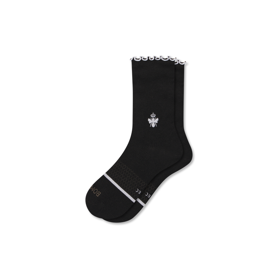 Women’s Ruffle Sport Half Calf Socks - Easy Hike Comfort