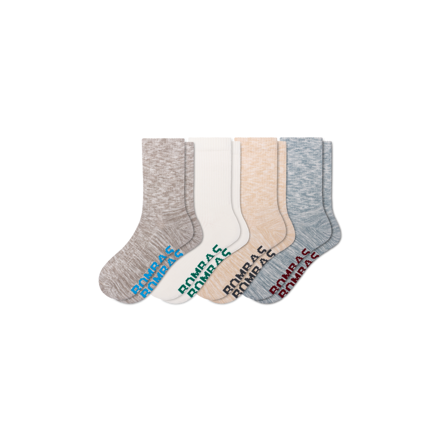 Men's Summer Ragg Half Calf Sock 4-Pack - Breathable Low Cut Support