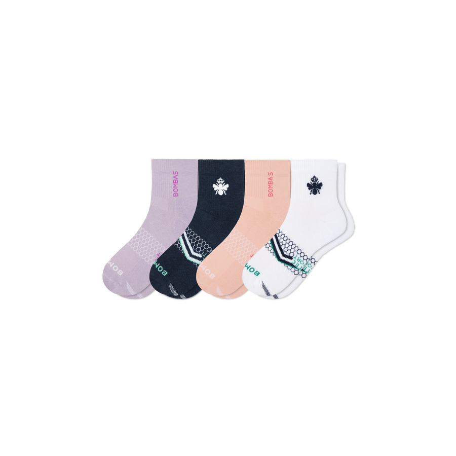 Women's All Sport Quarter Sock 4-Pack - Classic Everyday Support