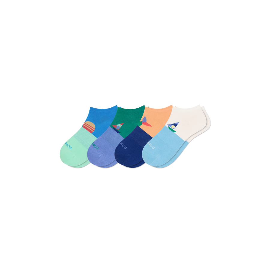 Youth Lightweight Ankle Sock 4-Pack - Cushion Hike Step