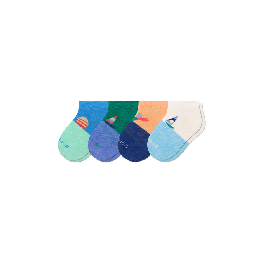 Junior Lightweight Ankle Sock 4-Pack - Daily Shift Fit