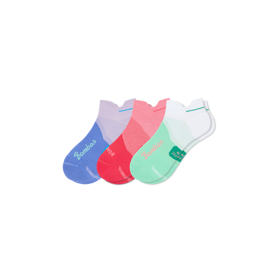 Women's Run Ankle Sock 3-Pack - Breathable Court Comfort