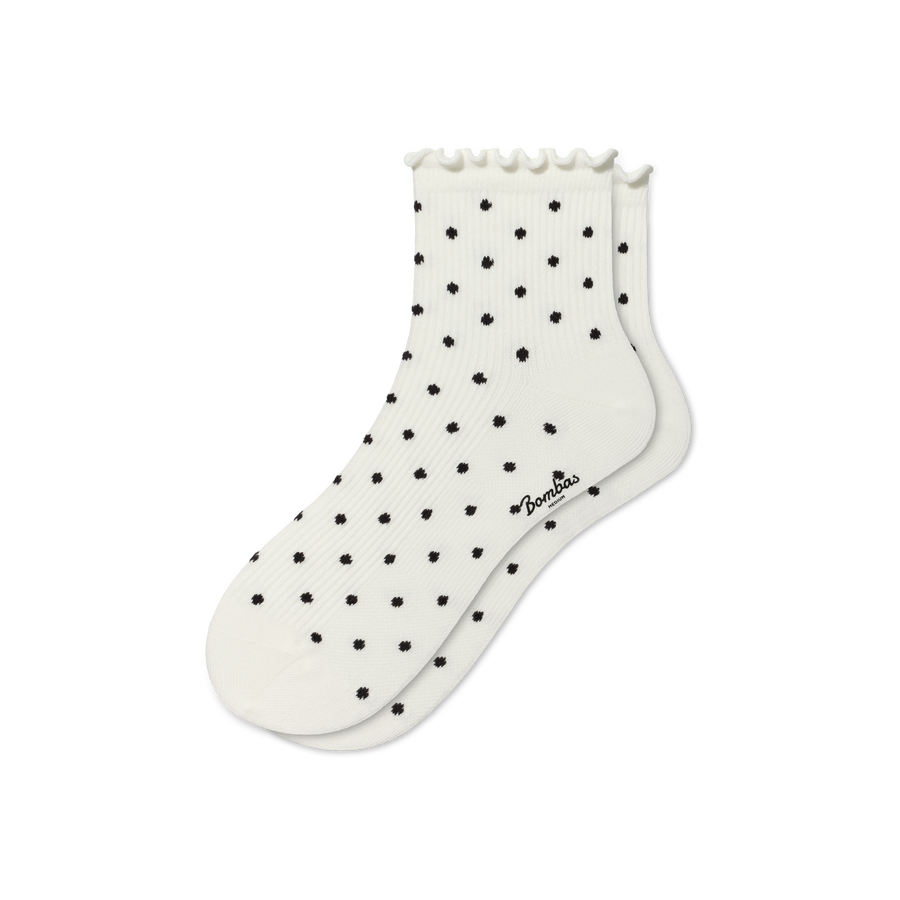Women's Ruffle Rib Quarter Socks - Smooth Low Cut Move