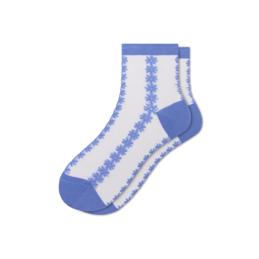 Women’s Sheer Quarter Socks - Cozy Ankle Comfort