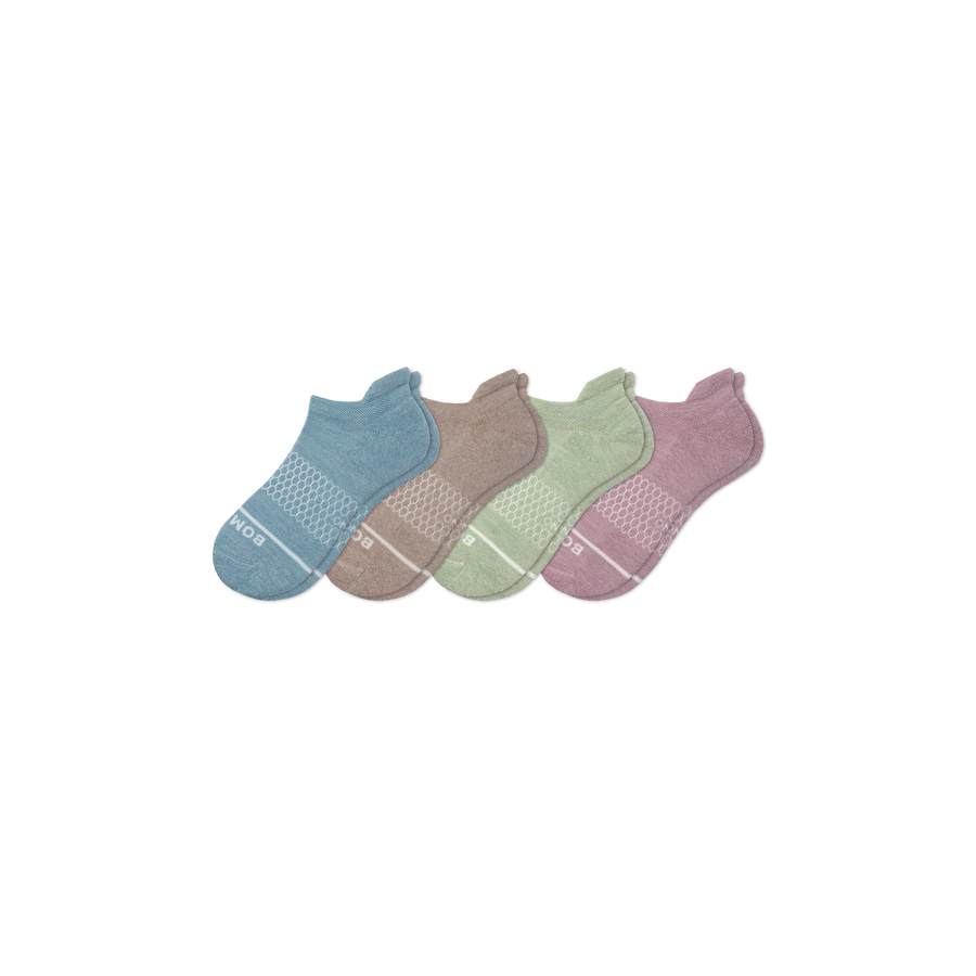 Women's Merino Wool Blend Ankle Sock 4-Pack - Run School Pair