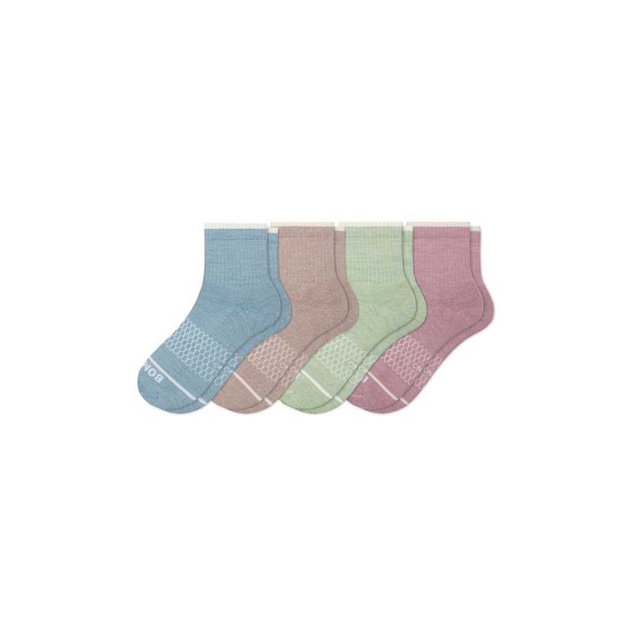 Women's Merino Wool Blend Quarter Sock 4-Pack - Outdoor Office Wear