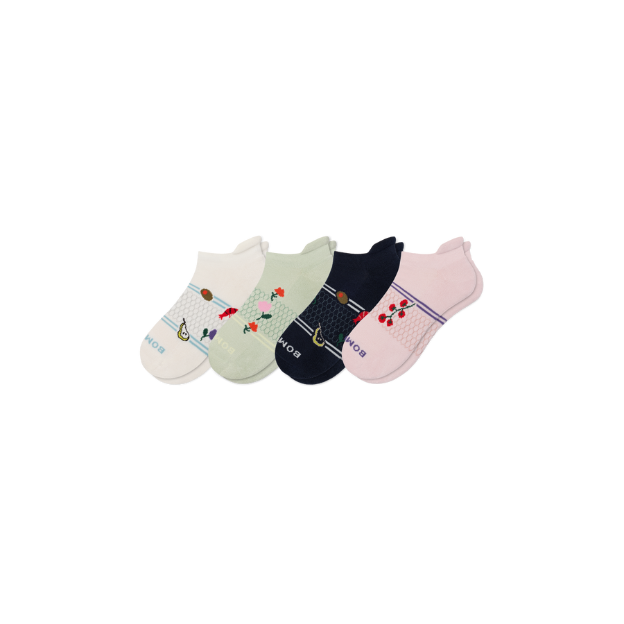Women's Dinner Party Ankle Sock 4-Pack - Cozy Travel Move