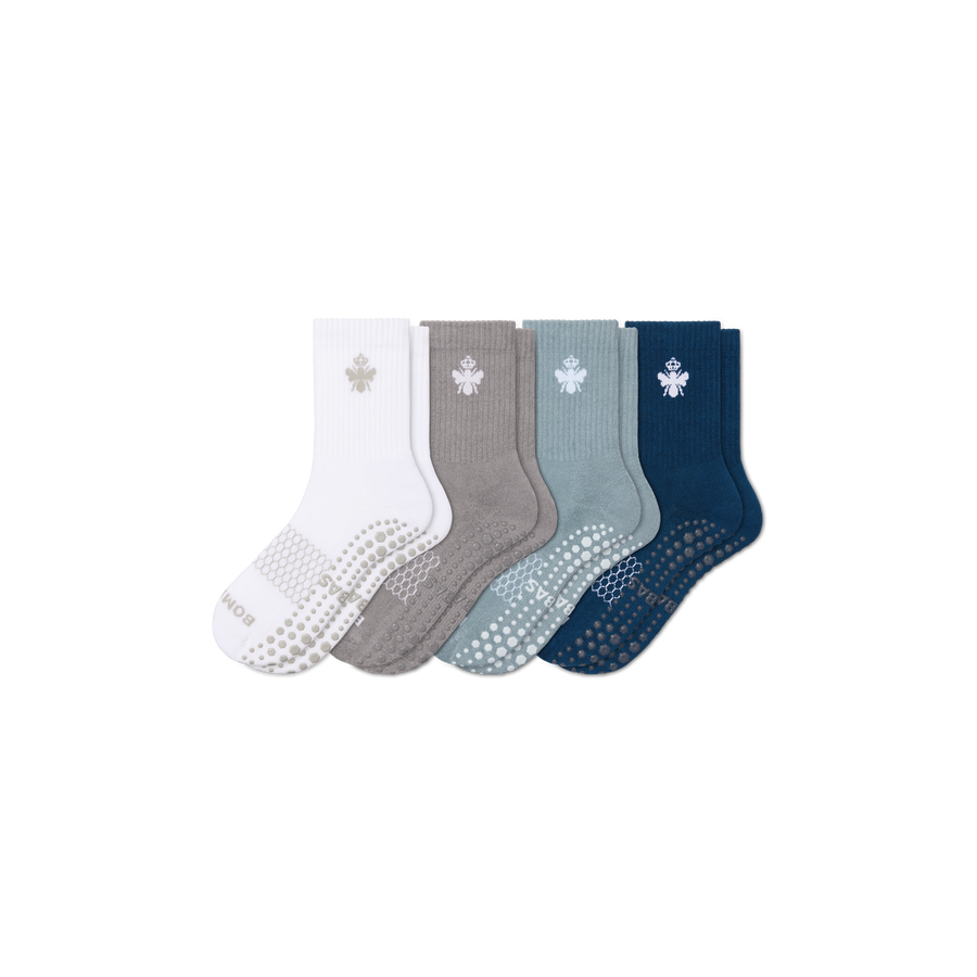 Men's Gripper Half Calf Sock 4-Pack - Cushion Weekend Comfort
