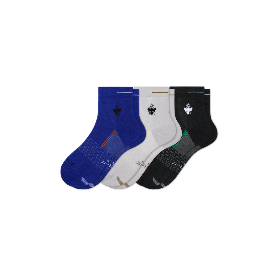 Men's Run Quarter Sock 3-Pack - Steady No Show Comfort