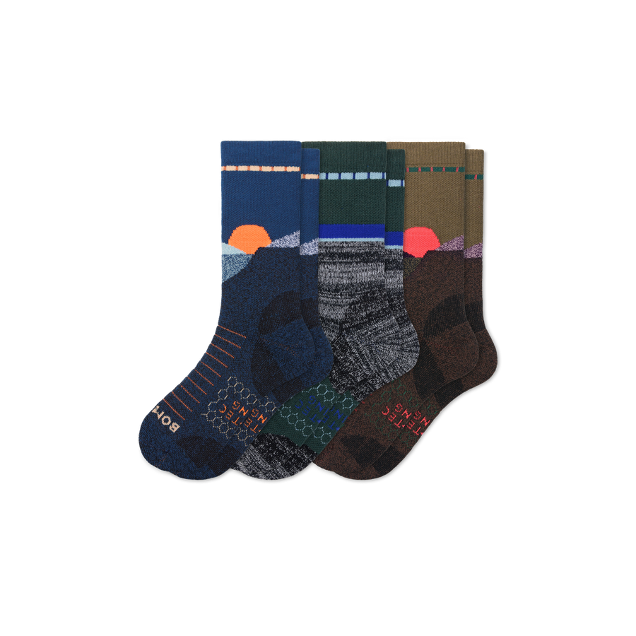 Women's Hiking Calf Sock 3-Pack - Breathable Travel Move