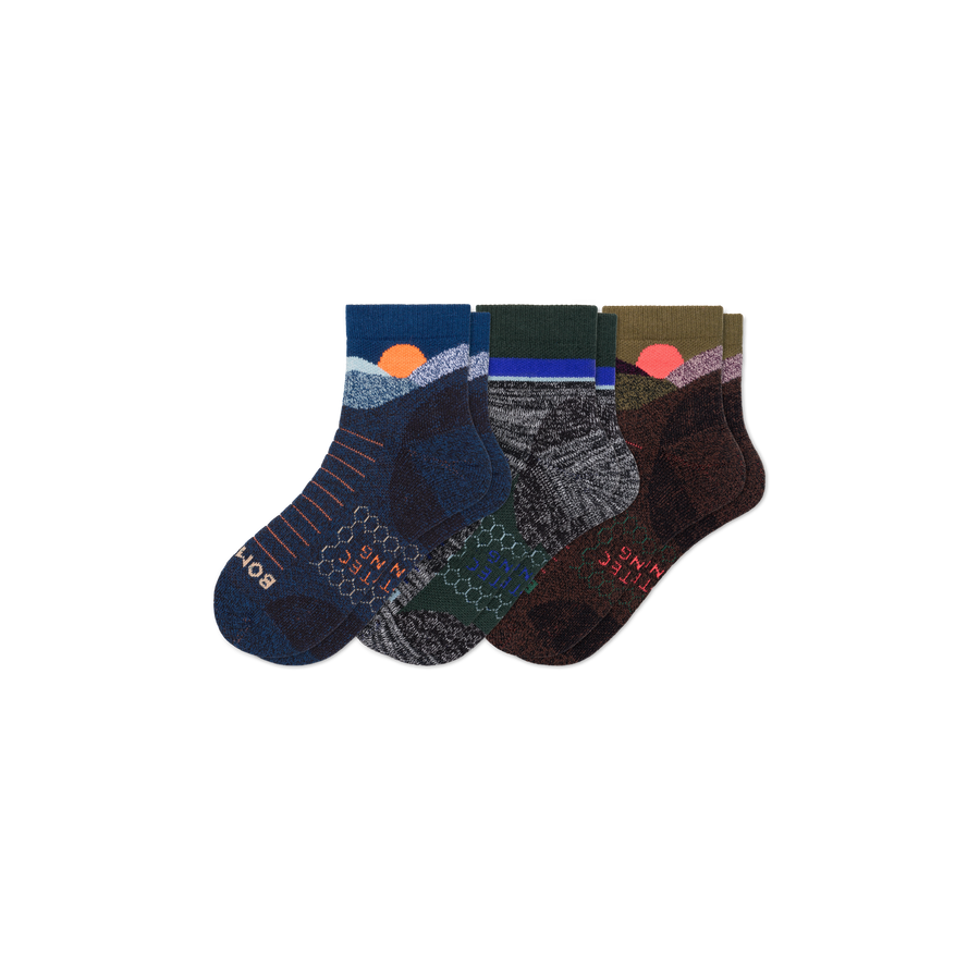 Men's Hiking Quarter Sock 3-Pack - Daily Studio Wear