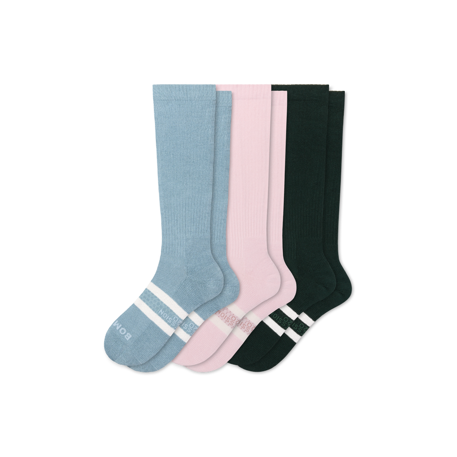 Women's Everyday Compression Knee High Sock 3-Pack (15-20mmHg) - Flex Warmup Relief