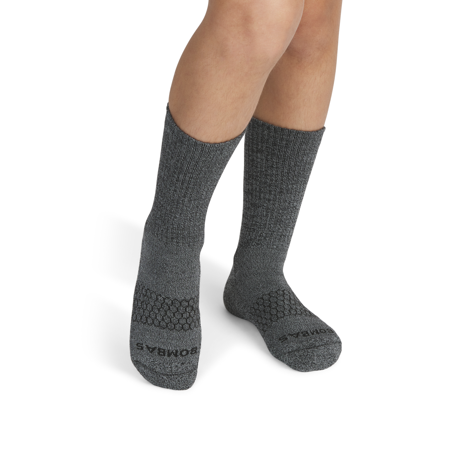 Marl Calf Socks - Black / Dark Grey YO1 [3129]