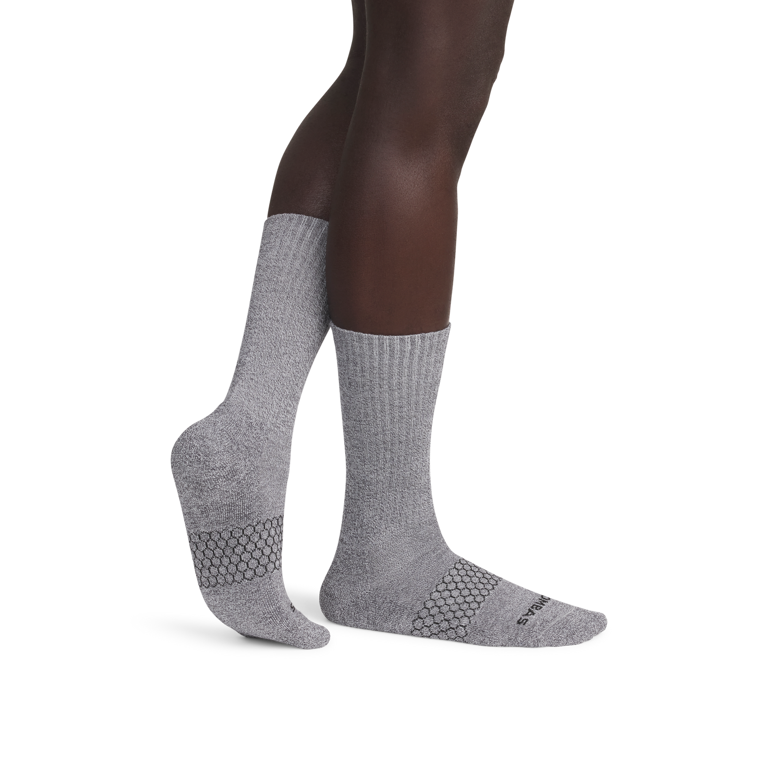Marl Calf Socks - Charcoal / White MO2 [3129]