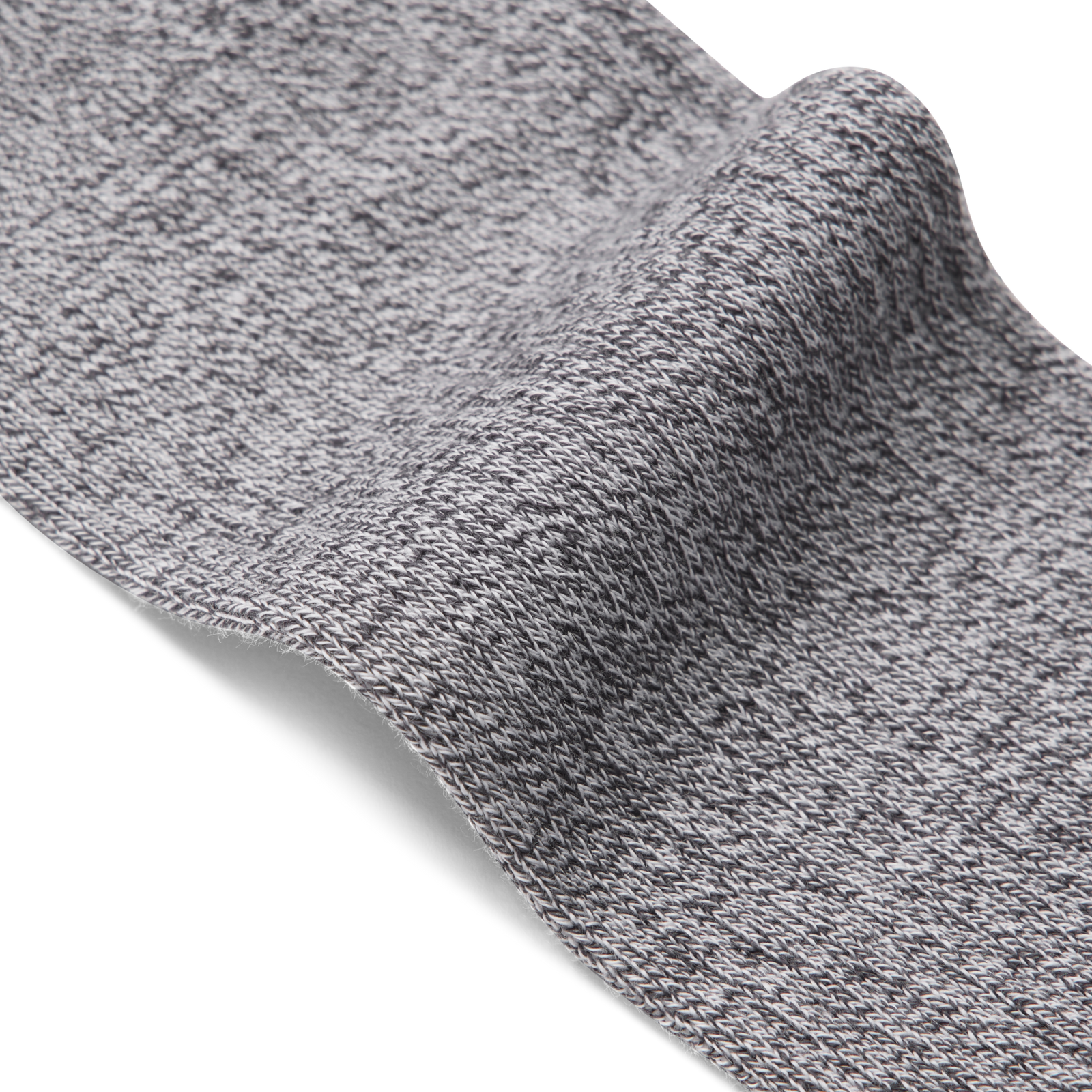 Marl Calf Socks - Charcoal / White Detail [3129]