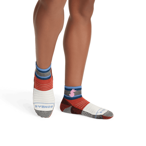 Cotopaxi x Bombas Merino Wool Blend Hiking Quarter Socks - Red WO1
