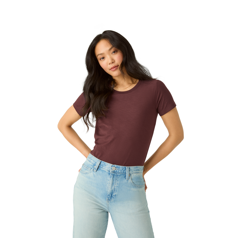 Women's Air Slub Crew Neck T-Shirt - Easy Studio Wear