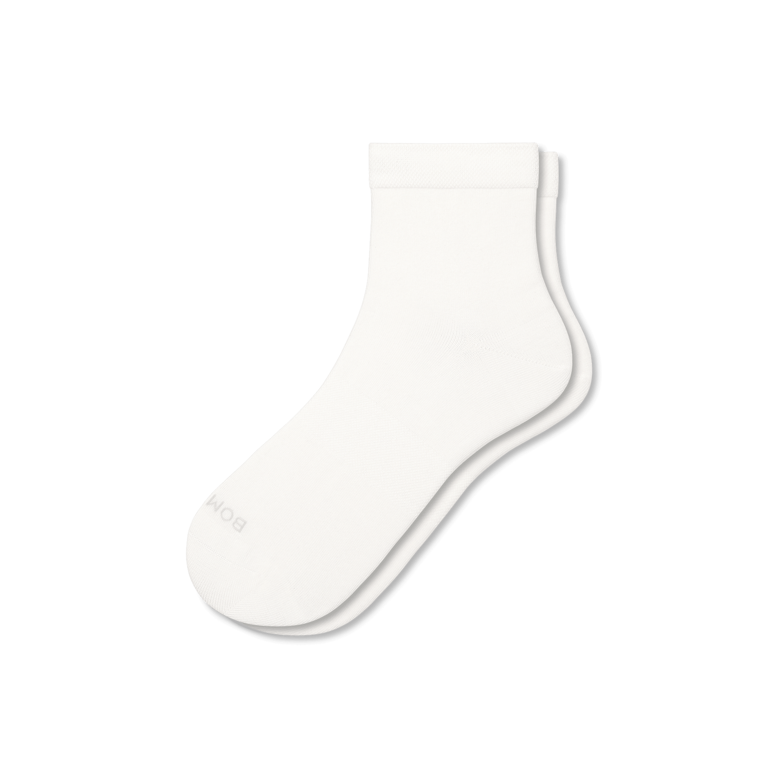 Women's Lightweight Quarter Socks - White L [5859]
