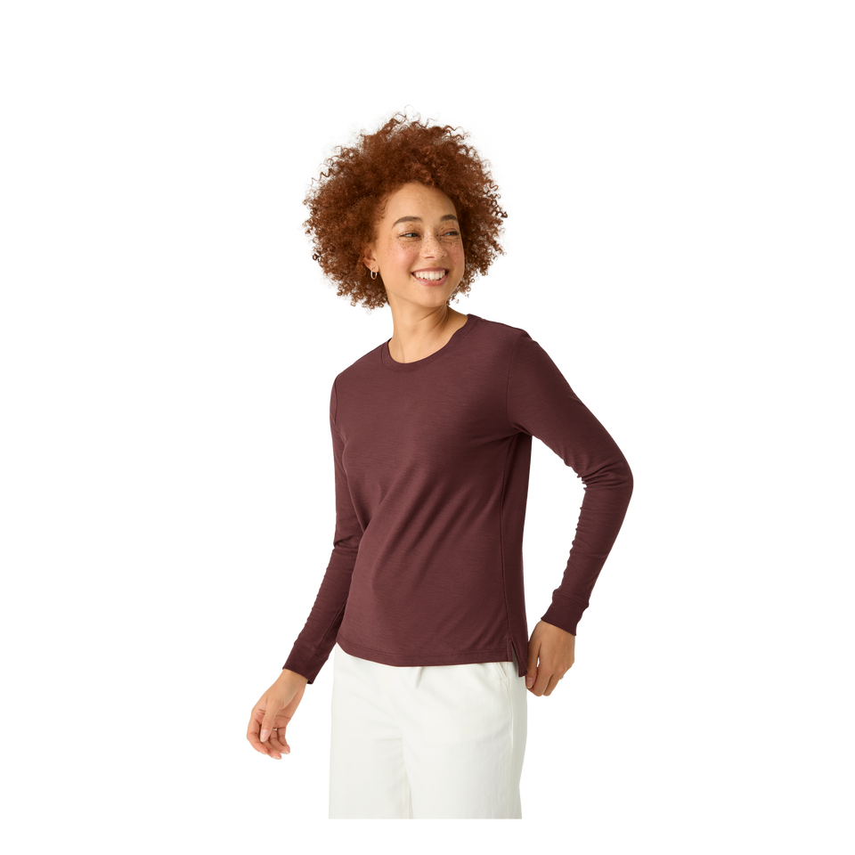 Air Slub Long Sleeve T-Shirt - Dark Cocoa WO2 [6822]