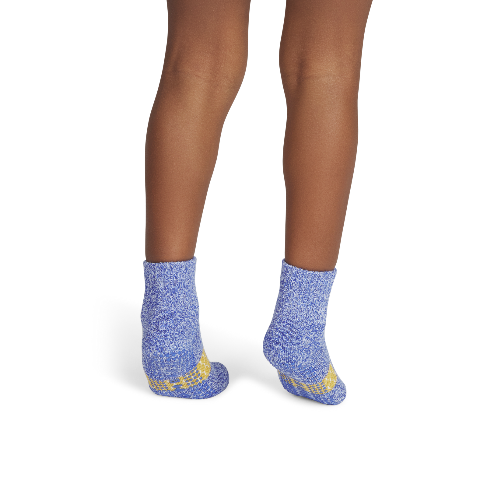 Marl Gripper Calf Socks - Lapis Blue / Soft White TO1 [7034]